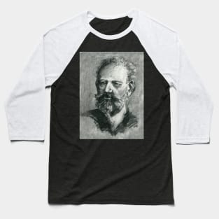 Pyotr Ilyich Tchaikovsky - charcoal portrait Baseball T-Shirt